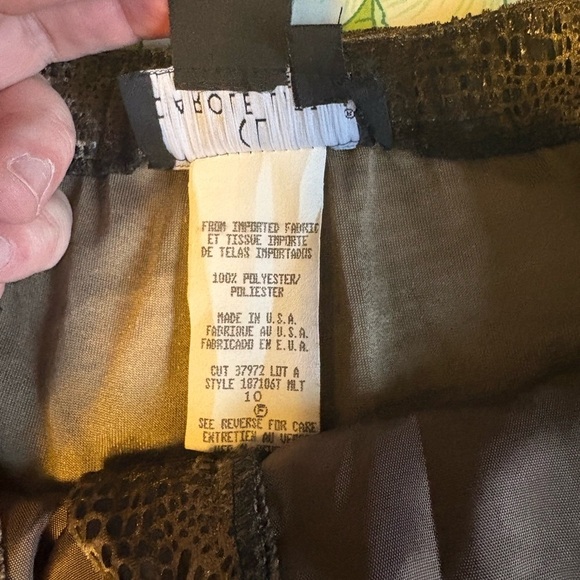 Vintage Carole Little Petites Faux Snakeskin Skirt Size 10 - Picture 4 of 7